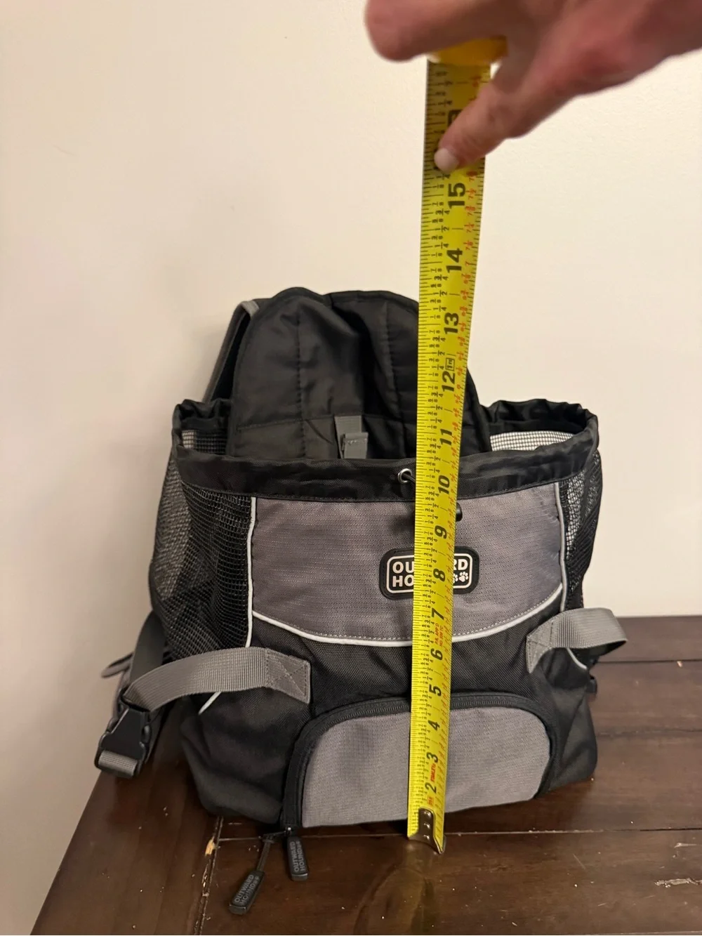 Outward Hound Black and Gray Pet Travel Backpack